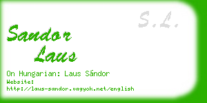 sandor laus business card